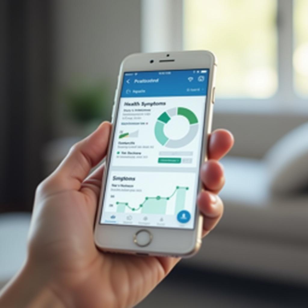 Aplikacja mobilna Glukobauhaushub do monitorowania objawów